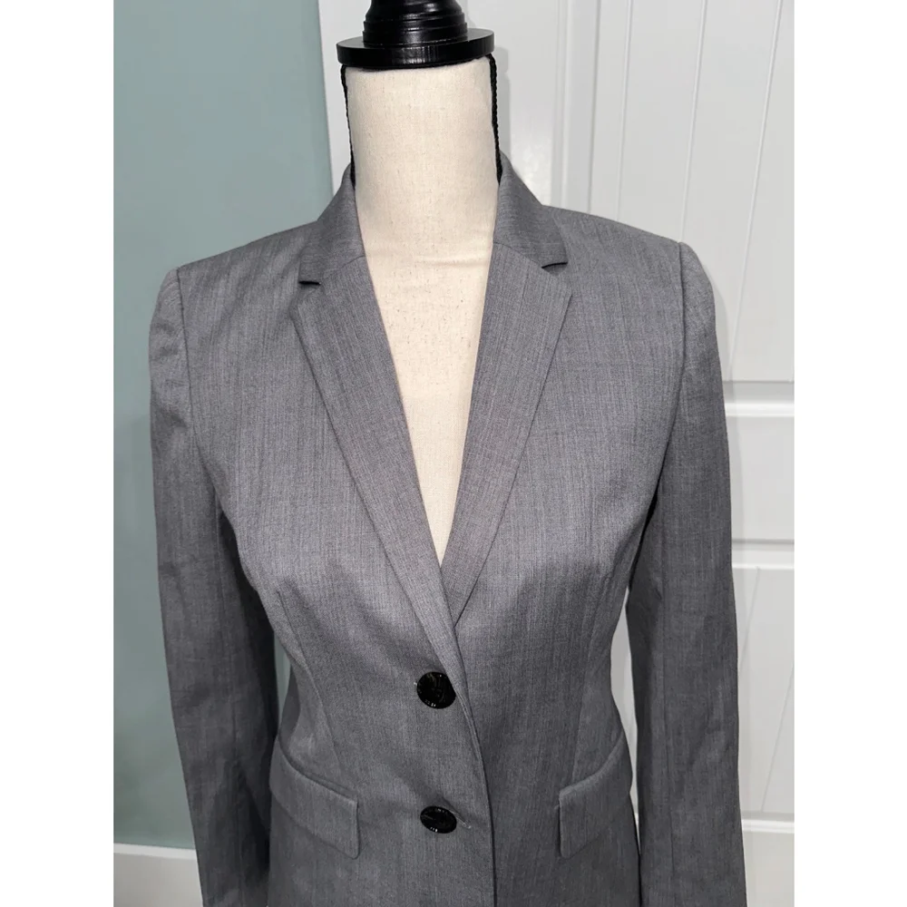 J. Crew Women’s Grey wool blend blazer jacket size 2P
